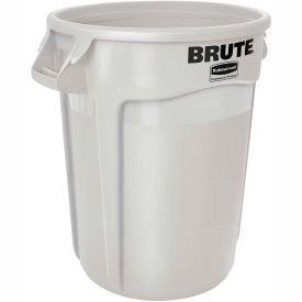 Rubbermaid Commercial Products FG262000WHT Rubbermaid Brute® 2620 Trash Container 20 Gallon - White image.