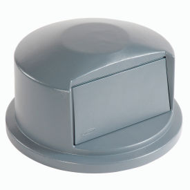 Rubbermaid Commercial Products FG263788GRAY Dome Lid For 32 Gallon Round Trash Container - Gray image.