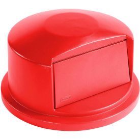 Rubbermaid Commercial Products FG264788RED Dome Lid For 44 Gallon Round Trash Container - Red image.