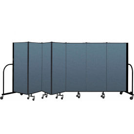 Screenflex Portable Room Divider 7 Panel , 5'H x 13'1
