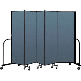 Screenflex Portable Room Divider 5 Panel, 6'H x 9'5