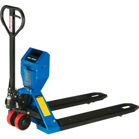 Global Industrial 241414 Global Industrial™ Low-Profile Pallet Jack Scale Truck, 27"W x 48"L Forks, 5000 Lb. Capacity image.