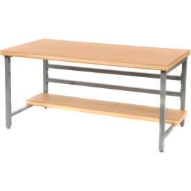 Built Rite Br DSB3063126-GY Built-Rite Welded Workbench, 72 x 30", Shop Top Square Edge, Gray image.