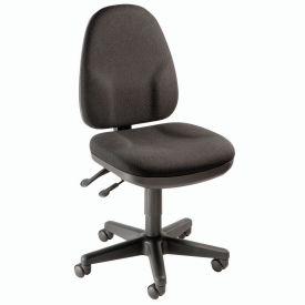 Global Industrial 252261BK Interion® Task Chair With 19"H Back, Fabric, Black image.