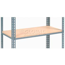 Global Industrial 254459 Global Industrial™ Additional Shelf, Single Rivet, Wood Deck, 36"W x 12"D, Gray image.