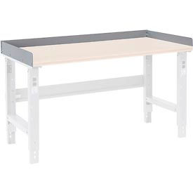 Global Industrial 254716 Global Industrial™ Back and End Stops For Workbench Top - 48"W x 36"D x 3"H - Gray image.