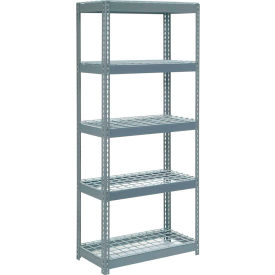 Global Industrial 255460 Global Industrial 5 Shelf, Extra HD Boltless Shelving, Starter, 36"W x 12"D x 60"H, Wire Deck image.