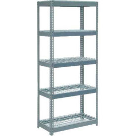 Global Industrial 255461 Global Industrial 5 Shelf, Extra HD Boltless Shelving, Starter, 36"W x 18"D x 60"H, Wire Deck image.