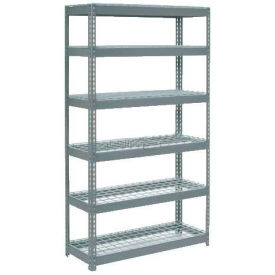 Global Industrial 255471 Global Industrial 6 Shelf, Extra HD Boltless Shelving, Starter, 48"W x 24"D x 60"H, Wire Deck image.