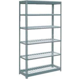 Global Industrial B2297690 Global Industrial 7 Shelf, Heavy Duty Boltless Shelving, Starter, 48"W x 18"D x 84"H, Wire Deck, USA image.