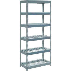 Global Industrial 255533 Global Industrial 6 Shelf, Extra HD Boltless Shelving, Starter, 36"W x 18"D x 84"H, Wire Deck image.