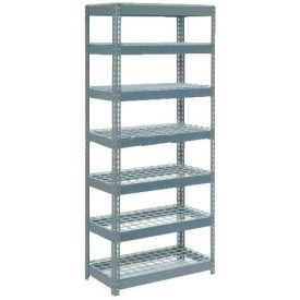 Global Industrial 255538 Global Industrial 7 Shelf, Extra HD Boltless Shelving, Starter, 36"W x 12"D x 84"H, Wire Deck image.