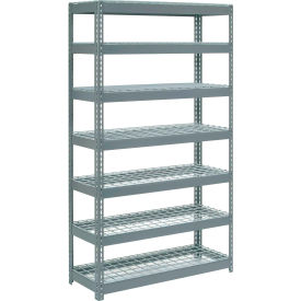 Global Industrial 255542 Global Industrial 7 Shelf, Extra HD Boltless Shelving, Starter, 48"W x 18"D x 84"H, Wire Deck image.