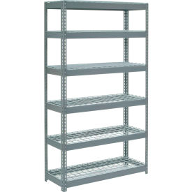 Global Industrial 255608 Global Industrial 6 Shelf, Extra HD Boltless Shelving, Starter, 48"W x 18"D x 96"H, Wire Deck image.