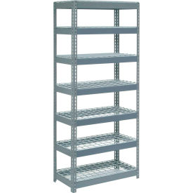 Global Industrial 255612 Global Industrial 7 Shelf, Extra HD Boltless Shelving, Starter, 36"W x 24"D x 96"H, Wire Deck image.
