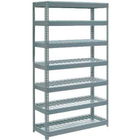 Global Industrial 255614 Global Industrial 7 Shelf, Extra HD Boltless Shelving, Starter, 48"W x 18"D x 96"H, Wire Deck image.