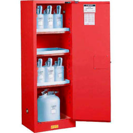 Justrite Safety Group 892201 Justrite® Paint & Ink Cabinet With Manual Close Single Door, 22 Gallon Capacity, Red image.