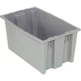 SNT180GY Stack And Nest Container - Plastic Storage SNT180 No Lid 18 x 11 x 6, Gray