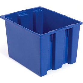 SNT190BL Plastic Shipping Containers - Stackable & Nesting SNT190 No Lid 19-1/2 x 15-1/2 x 10, Blue