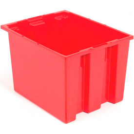 SNT195RD Stacking & Nesting Totes - Shipping SNT195 No Lid 19-1/2 x 15-1/2 x 13, Red