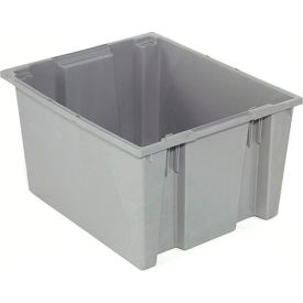 SNT230GY Stack And Nest Container - Plastic Storage SNT230 No Lid 23-1/2 x 19-1/2 x 13, Gray