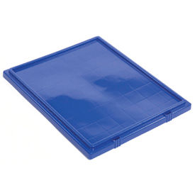Global Industrial Lid LID191 for Stack and Nest Storage Container SNT190, SNT195, Blue - Pkg Qty 6