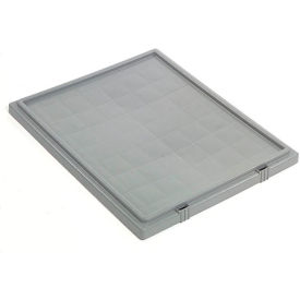 Global Industrial Lid LID191 for Stack and Nest Storage Container SNT190, SNT195, Gray - Pkg Qty 6