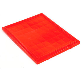 Global Industrial Lid LID241 for Stack and Nest Storage Container SNT240, Red - Pkg Qty 3