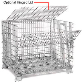 Global Industrial 275977 Global Industrial™ Hinged Lid for 40 X 48 Folding Wire Containers image.