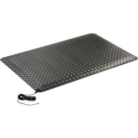 Tennesee Mat Co 786.916x3CUTDPBK Wearwell® Electrically Conductive Diamond-Plate Mat 9/16" Thick 3 x Up to 75 Black image.