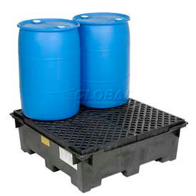 Global Industrial 298442 Global Industrial™ 4 Drum Spill Containment Sump with Plastic Deck image.