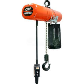 CM Lodestar 1/4 Ton Electric Chain Hoist W/ Chain Container 15 Lift 32 FPM 230/460V