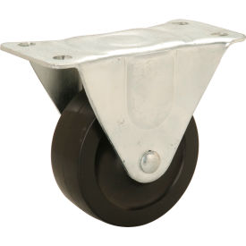Global Industrial 308508 Global Industrial™ Light Duty Rigid Plate Caster 3" Rubber Wheel 150 Lb. Capacity image.