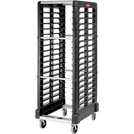 Rubbermaid Commercial Products FG332000BLA Rubbermaid® 3320 End-Load Black Plastic Tray Truck image.