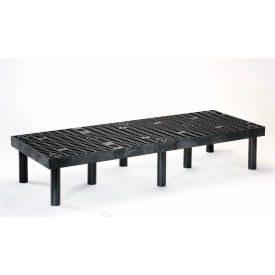 Spc Industrial Structural Plastics Corp. D6624 Plastic Dunnage Rack with Vented Top 66"W x 24"D x 12"H image.