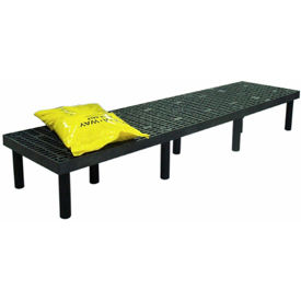 Spc Industrial Structural Plastics Corp. D9624 Plastic Dunnage Rack with Vented Top 96"W x 24"D x 12"H image.