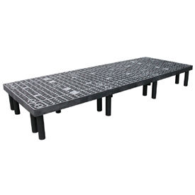 Spc Industrial Structural Plastics Corp. D9636 Plastic Dunnage Rack with Vented Top 96"W x 36"D x 12"H image.