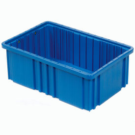 Global Industrial 334100BL Global Industrial™ Plastic Dividable Grid Container DG91035,10-7/8"L x 8-1/4"W x 3-1/2"H, Blue image.