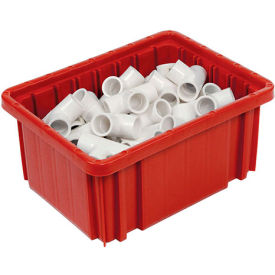 Global Industrial 334101RD Global Industrial™ Plastic Dividable Grid Container - DG91050,10-7/8"L x 8-1/4"W x 5"H, Red image.