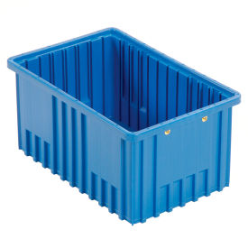 Global Industrial 334104BL Global Industrial™ Plastic Dividable Grid Container - DG92080,16-1/2"L x 10-7/8"W x 8"H, Blue image.