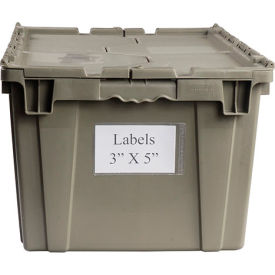 Aigner Index Inc BB-35 Aigner Bin Buddy BB-35 Adhesive Label Holder (Side Insert) 3" x 5" for Totes, Price per Pack of 25 image.