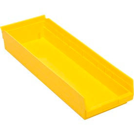 QSB114YL Plastic Shelf Bin - 8-3/8"W  x 23-5/8" D x 4"H Yellow