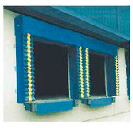 Chalfant Sewing Fabricators, Inc. 131P8X10PBLUE Chalfant Blue Dock Door Seal Model 130 Heavy Duty 40 Ounce 8W x 10H with HD Wear Pleats image.