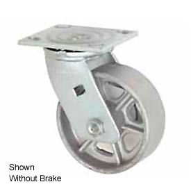 Casters, Wheels & Industrial Handling 1406-6RB Faultless Swivel Plate Caster 1406-6RB 6" Steel Wheel with Brake image.