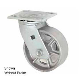Casters, Wheels & Industrial Handling 1406-8RB Faultless Swivel Plate Caster 1406-8RB 8" Steel Wheel with Brake image.