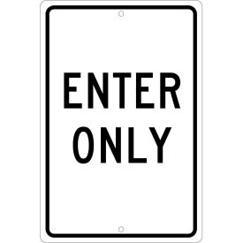 National Marker Company TM36H Aluminum Sign - Enter Only - .063 " Thick , TM36H image.