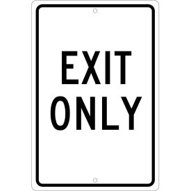 National Marker Company TM76H Aluminum Sign - Exit Only - .063 " Thick, TM76H image.