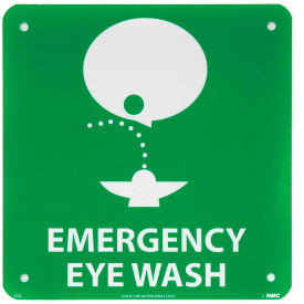 National Marker Company S50R Graphic Facility Signs - Emergency Eye Wash - Plastic 7x7 image.