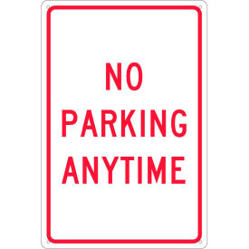 National Marker Company TM2 Aluminum Sign - No Parking Anytime - .080" Thick, TM2G image.