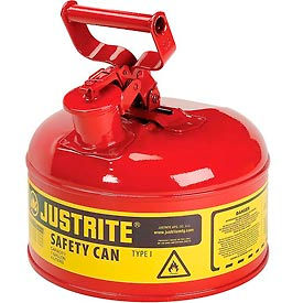 JUSTRITE SAFETY GROUP 7110100 Justrite® Safety Can Type I - One Gallon Galvanized Steel, Red, 7110100 image.